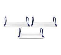 TENLITE (Set of 3 5-Bar Adjustable Radiator Airer - Foldable Clothes Drying Rack with Non-Slip Hooks - Space-Saving Over Radiator Towel Rail Laundry Hanger - Provides 3m Drying Space