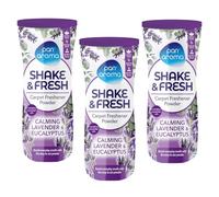 TENLITE Set of 3 - Shake & Fresh Carpet Freshener Powder 500g - Calming Lavender & Eucalyptus, Eliminates Odours, Freshens Carpets, Contains Essential Oils - Easy to Use, Sprinkle & Vacuum
