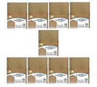 TENLITE - Stay Organised with A4 Kraft 10-Part Dividers - Extra Wide 100% Recycled Brown Tabs, Multi-Hole Punched for Binders & Files - Perfect for Office, School & Home - (9 Packs)