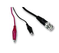TENMA BNC Plug to 2x Crocodile Clip Test Lead - 500mm Coaxial Cable, Electronics Test Lead - TEN01097