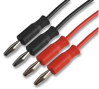 Tenma TEN01015 4mm Banana Plug Test Lead Set - 1m Red & Black Pair, 60V DC Rated