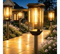 Tenmiro-Solar-Pathway-Lights-Outdoor-8-Pack-LED-Solar-Powered-Garden-Lights-Waterproof-IP65-Auto-On/Off-Outdoor-Light-for-Yard-Lawn-Patio-Path-Walkway-Driveway-Landscape-Lighting-Decor-3000K