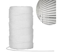 tenn well 1.5mm Roman Blind Cord, 328 Feet 100 Meters Braided Cord Nylon String Pull Cord for Blind Shade, Picture Hanging, Bracelet Making and Crafts (White)