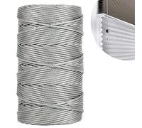 tenn well 1.5mm Roman Blind Cord, 328 Feet Braided Cord Nylon String Pull Cord for Blind Shade, Picture Hanging, Bracelet Making and Crafts (Grey)