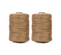 tenn well 1000 Feet Jute Twine String, 3 Ply 1.8mm Thick Garden Twine String for DIY Crafts, Gift Wrapping, Bundling Packing and Gardening (Brown)