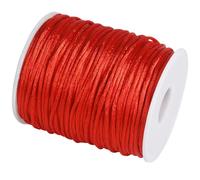 Tenn Well 2mm Bracelet String, 90m Red Satin Nylon Cord for Bracelet Necklaces Jewelry Making, Beading, Knotting, Binding, Wrapping and Crafts