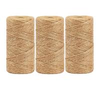 tenn well 2mm Jute Garden String, 300m Long Natural Jute Twine Brown String for Gift Wrapping, Gardening Floristry and Crafts Decoration