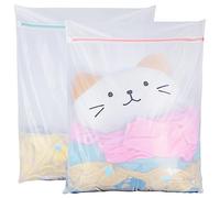Tenn Well 2Pk 35x27" Large Mesh Laundry Bags Fine Net Washable for Blankets | Fine net washable bags for delicates, comforters, bedding, clothing, toys, pet items