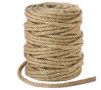 tenn well 5mm Thick Jute Twine String, 30m Natural Jute Garden Rope for Gardening, Cat Scratcher, Gift Wrapping and Crafts Decoration (Brown)