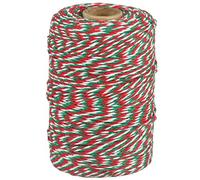 Tenn Well Red Green and White Twine, 200m Cotton Bakers Twine String Perfect For Kitchen Cooking, Baking, Butchers, DIY Crafts, Wrapping