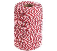 Tenn Well Red White Christmas String, 200m Cotton Twine String for Gift Wrapping, Crafts, Baking, Butchers and Festive Decoration