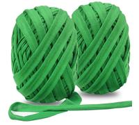 tenn well Soft Garden Twine String, 2 Rolls 60m Garden Wire Plant Ties for Climbing Roses, Securing Tomato Plants Stems and Garden Veggies (Green)