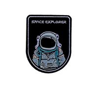 TENNER.LONDON Astronaut Space Explorers Embroidery Patch Iron on or Sew on Nasa Space Agency Embroidered Motif Space Explorers Star Transfer Applique