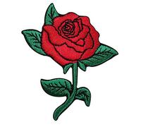 TENNER.LONDON Floral rose Iron/Sew On Embroidered Patch Applique Embroidery Motif transfer
