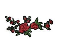 TENNER.LONDON Floral rose Iron/Sew On Embroidered Patch Applique Embroidery Motif transfer