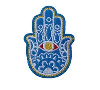 TENNER.LONDON Hamsa hand Embroidery Patch Iron on or Sew on Embroidered Motif Henna Transfer Fatima Applique