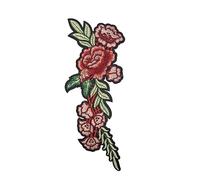 TENNER.LONDON Set of 2 Floral rose Iron/Sew On Embroidered Patch Applique Embroidery Motif transfer
