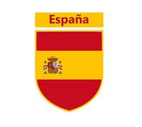 TENNER.LONDON Set of 5 Spanish Team Crest Iron on Screen print Fabric Applique machine washable transfer Spain Crest