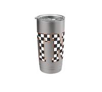 Tennessee Black White Checkered Stainless Steel Insulated Tumbler