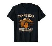 Tennessee Bourbon Music Mountains Vintage Sign Design T-Shirt