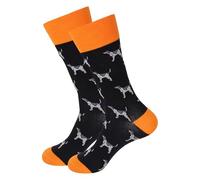Tennessee Checkerboard Orange & White Men's Socks | TN Apparel | Vols Socks | Gift for TN Volunteer Alumni & Fans, Black Coonhound, One Size
