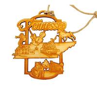 Tennessee Christmas Ornament Wooden State Boxed Made in the USA