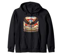 Tennessee Eagle Tri-Star State Pride Art Zip Hoodie