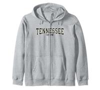 Tennessee Est 1796 Black Varsity State Men's Women's Kids Zip Hoodie