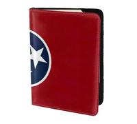 Tennessee Flag Print 5.5in Passport Travel Document Wallet Case Stylish Secure Men Women For Travelers, Black, One Size