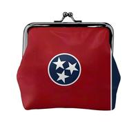 Tennessee flag print Coin Purse Small Change Purse Card Holder Coin Pouch Small Wallet for Women and Men, Black, One Size, Vintage