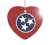Tennessee flag Print Wedding Gift Ideas for Couples, A Just Married Acrylic Christmas Tree Ornament