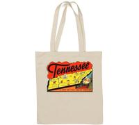 Tennessee Land of The Great Smokies Vintage Retro Travel Poster Natural Cotton Tote Bag White