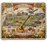 Tennessee Map Mouse Pad 9.45 x 7.87 Inch, 3mm Thick Stitched Edge, Volunteer State Illustrated Desk Mat - Nashville, Memphis, Great Smoky Mountains