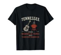 Tennessee Nashville BBQ Guitar State Pride T-Shirt