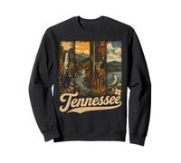 Tennessee Outdoors Bear Deer Bird Waterfall Mountains Sweatshirt