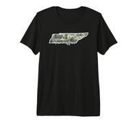 Tennessee Pride State Silhouette Rustic Landscape Art Premium T-Shirt