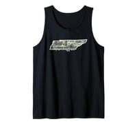 Tennessee Pride State Silhouette Rustic Landscape Art Tank Top