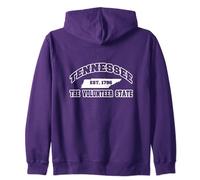 Tennessee Souvenir Vacation The Volunteer State Est. 1796 Zip Hoodie