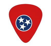 Tennessee State Flag 12 Piece Guitar Pick Set Durable Non Slip Different Sizes for Electric Guitar Acoustic Guitar Ukulele