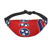 Tennessee State Flag Boys Crossbody Waist Bag, Large Travel Fashion Waist Bag for Sports, Running, Cycling, Traveling, Fishing