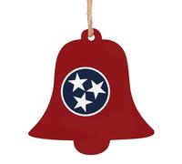 Tennessee State Flag Christmas Wooden Ornaments Christmas Tree Hanging Decoration Xmas Home Party Festive Decor