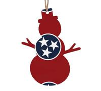 Tennessee State Flag Christmas Wooden Ornaments Christmas Tree Hanging Decoration Xmas Home Party Festive Decor
