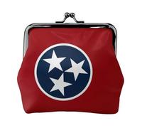 Tennessee State Flag Coin Purses, Change Purse Wallets, For Festivals And Special Occasions, Black, One Size, Art Deco