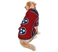 Tennessee State Flag Dog Hoodie for Medium Large Dogs, Warm Soft Pet Sweatshirt, Easy to Wear Jumper Clothes