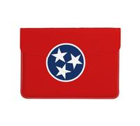 Tennessee State Flag Leather Laptop Sleeve 13 Inch-Pu Leather Protective Case For Macbook, Slim Computer Bag For Daily Travel