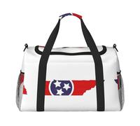 Tennessee state Flag Map print Travel Duffle Bag Gym Bag for Women,Puffer Tote Bag,Weekender Overnight Bag Organizer, Black, One Size