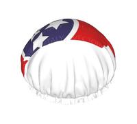 Tennessee state Flag Map Printed Large Shower Cap, Double Layer Hair Protector For Facial Care, Reusable Hair Wrap