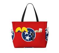 Tennessee State Flag Multifunctional Beach Travel Bag Multi Pocket Fashionable Design Suitable for Various Outdoor Venues