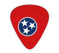 Tennessee State Flag Patterned Guitar Picks, 12-Piece Set, Suitable for Bass and Electric Guitar Playing, Ideal for Beginners