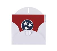 Tennessee State Flag Pearl Paper Holiday Greeting Card With Envelopes Weddings Party Birthday Invitations Wishes